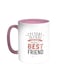 Sisters Are The Perfect Best Friend Printed Coffee Mug Pink/White 11ounce