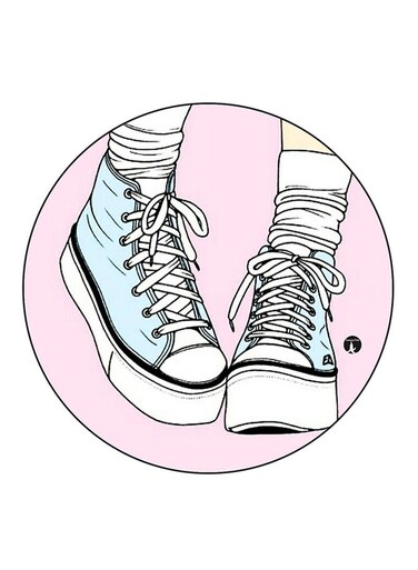 Shoes Printed Fridge Magnet Round Multicolour