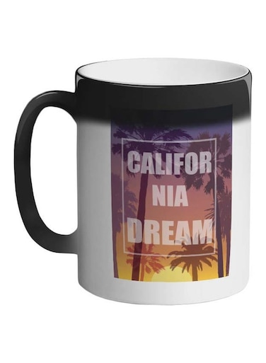 California Dream Printed Colour Changing Coffee Mug Black 11ounce