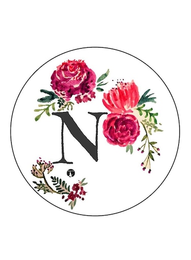 Letter N Printed Fridge Magnet Multicolour