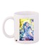 Cartoon Girl Printed Coffee Mug White/Blue/Green 11ounce