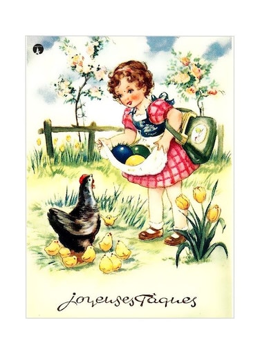 Girl Themed Metallic Plate Red/Beige/Green 20x15cm