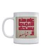Arabic Quote Printed Ceramic Mug White/Beige/Red