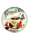 Vintage Art Printed Fridge Magnet Round Multicolour
