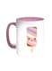 Cartoon Graphics - Ice Cream Printed Coffee Mug Pink White 11 ounce