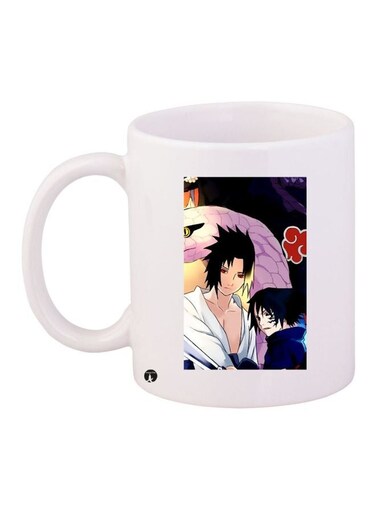 Naruto Amino Printed Coffee Mug White/Pink/Beige 11ounce