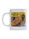 Typography Art Printed Coffee Mug White/Yellow/Orange