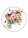 Flowers Printed Fridge Magnet Round Multicolour