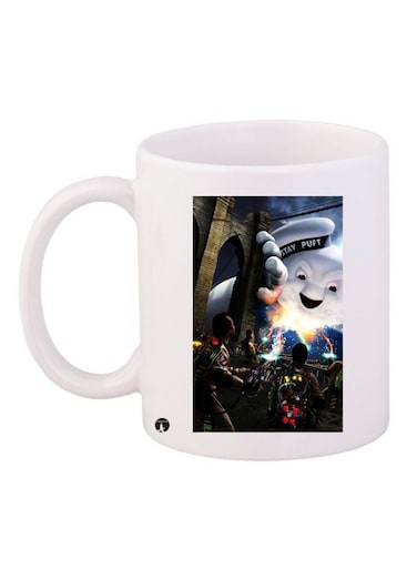 Cartoon Printed Coffee Mug White/Black/Blue