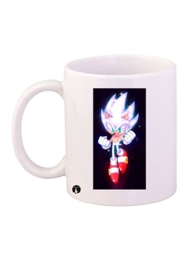 Sonic Printed Coffee Mug White/Black/Purple