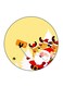 Santa Printed Fridge Magnet Multicolour 5.5 x 5.5cm