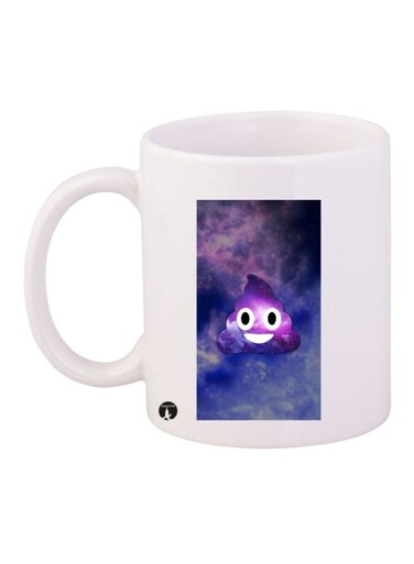 Emojis Printed Mug White/Blue Standard Size