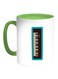 Musical Instrument Piano Printed Coffee Mug White/Green 11ounce