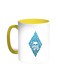 Bones And Skull Printed Coffee Mug Yellow/White 11ounce