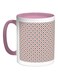 Circles And Squares Printed Coffee Mug Pink/White/Black 325ml
