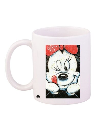 Minnie Mouse Printed Coffee Mug White/Black/Red