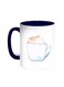 Cup Of Coffee In A Foam Printed Mug Blue/White 11ounce