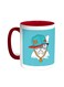 Cartoon Drawing - Dog Printed Coffee Mug Red/White 11ounce