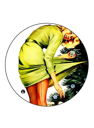 Vintage Art Printed Fridge Magnet Multicolour