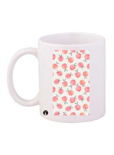 Flower Printed Coffee Mug White/Pink/Green