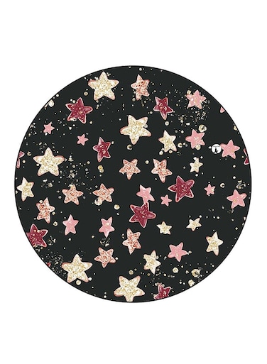 Stars Printed Fridge Magnet Round Multicolour