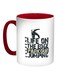 Life on the Edge Jumping Printed Coffee Mug White/Red 11ounce