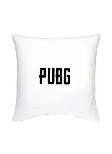 PUBG Printed Decorative Cushion White/Black 16x16inch