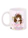 Anime Girl Printed Coffee Mug White/Pink/Brown 11ounce