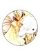 Girl Printed Fridge Magnet Multicolour