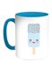 Cartoon Ice Cream Printed Coffee Mug Blue/White/Red 11ounce