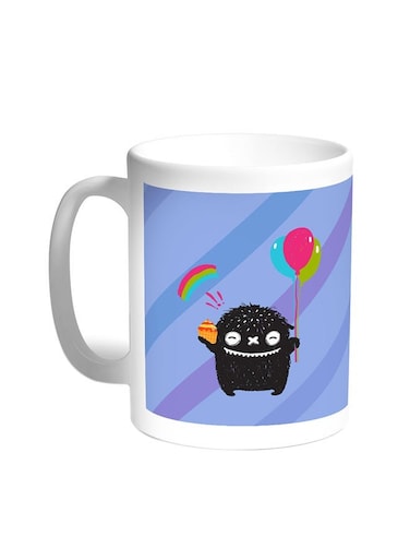 Cartoon Drawing - The Joy Of Eid Printed Coffee Mug White 11ounce