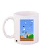 Mario Printed Coffee Mug White/Blue/Green 11ounce