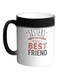 Sisters Are The Perfect Best Friend Quote Printed Magic Coffee Mug Black/White/Grey 325ml