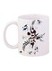 Floral Printed Coffee Mug White/Blue/Black 11ounce