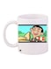 Mr. Bean Printed Coffee Mug White/Yellow/Grey 11ounce