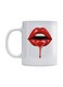 Mouth Printed Mug White/Red 350ml