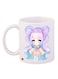 Cartoon Girl Printed Coffee Mug White/Purple/Pink 11ounce