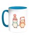Cartoon Winter Printed Coffee Mug Turquoise/Orange/Yellow 11ounce