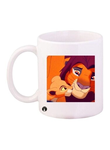 The Lion King Printed Coffee Mug White/Orange/Beige