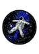 Space Printed Fridge Magnet Round Multicolour