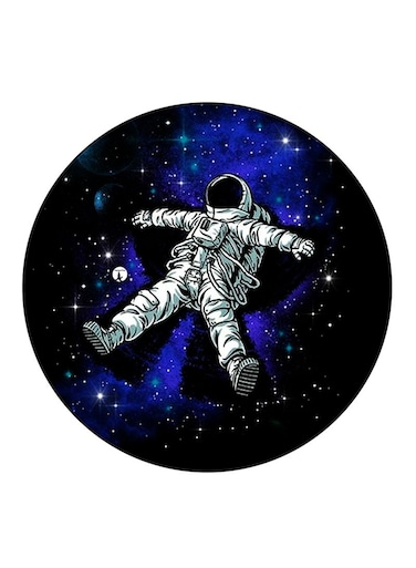 Space Printed Fridge Magnet Round Multicolour