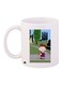 Cartoon Printed Coffee Mug White/Green/Grey 11ounce