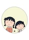 Anime Chibi Maruko Chan Theme Printed Fridge Magnet Black/Orange/Beige