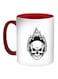 Skull Shape Printed Coffee Mug Red/White/Black 11ounce