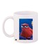 Cartoon Printed Coffee Mug White/Red/Blue 11ounce