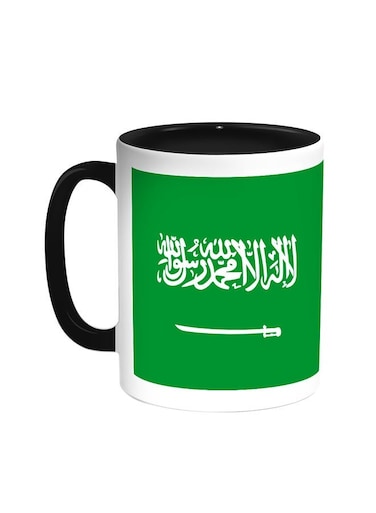 Kingdom Of Saudi Arabia Printed Coffee Mug Black/White 11ounce