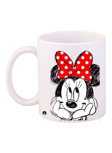 Minnie Mouse Printed Coffee Mug White/Red/Black