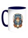 Wolf's Robe Printed Coffee Mug White/Blue 11ounce