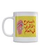 The Most Powerful Weapon Printed Mug White/Yellow/Red