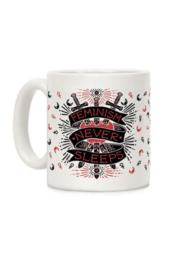 Printed Ceramic Coffee Mug White